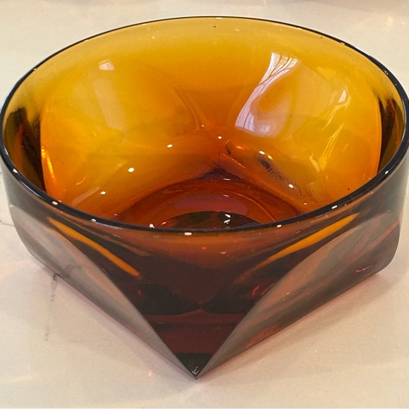 MCM Vintage AMBER DESSERT / SNACK / FRUIT BOWL  4.5 inches MCM Lot Of 5! - Picture 5 of 8